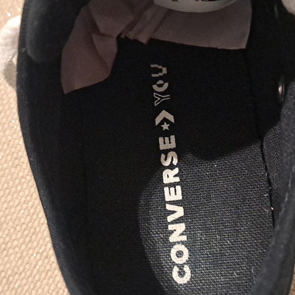 Converse YOU Custom Designed Black and White Low-Tops Sneakers - Picture 5 of 8